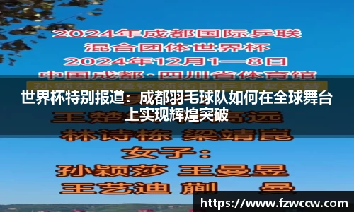 世界杯特别报道：成都羽毛球队如何在全球舞台上实现辉煌突破