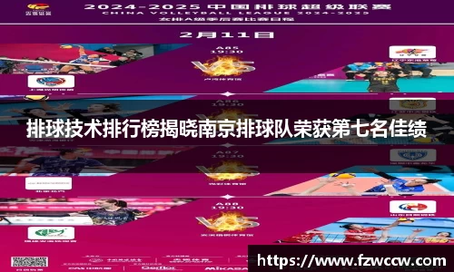 排球技术排行榜揭晓南京排球队荣获第七名佳绩