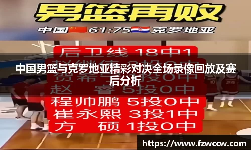 中国男篮与克罗地亚精彩对决全场录像回放及赛后分析