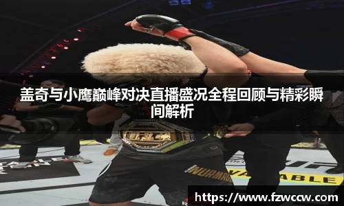盖奇与小鹰巅峰对决直播盛况全程回顾与精彩瞬间解析