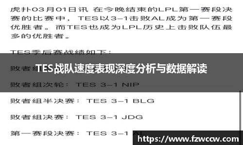 TES战队速度表现深度分析与数据解读