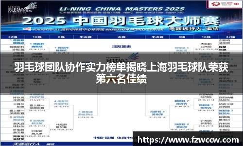 羽毛球团队协作实力榜单揭晓上海羽毛球队荣获第六名佳绩